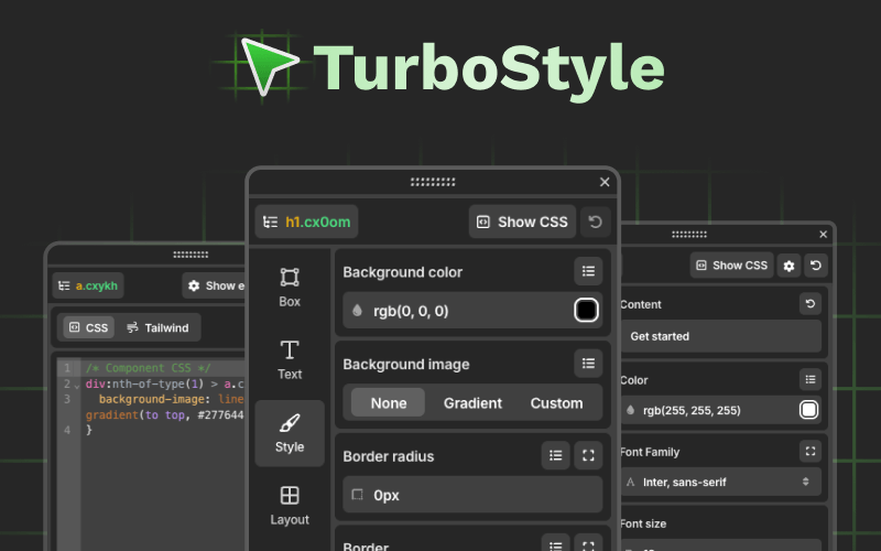Visual website editor extension - TurboStyle Logo